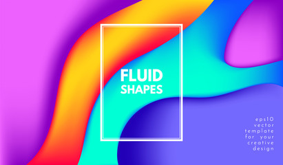 Abstract Wave Color Shapes with 3d Effect.