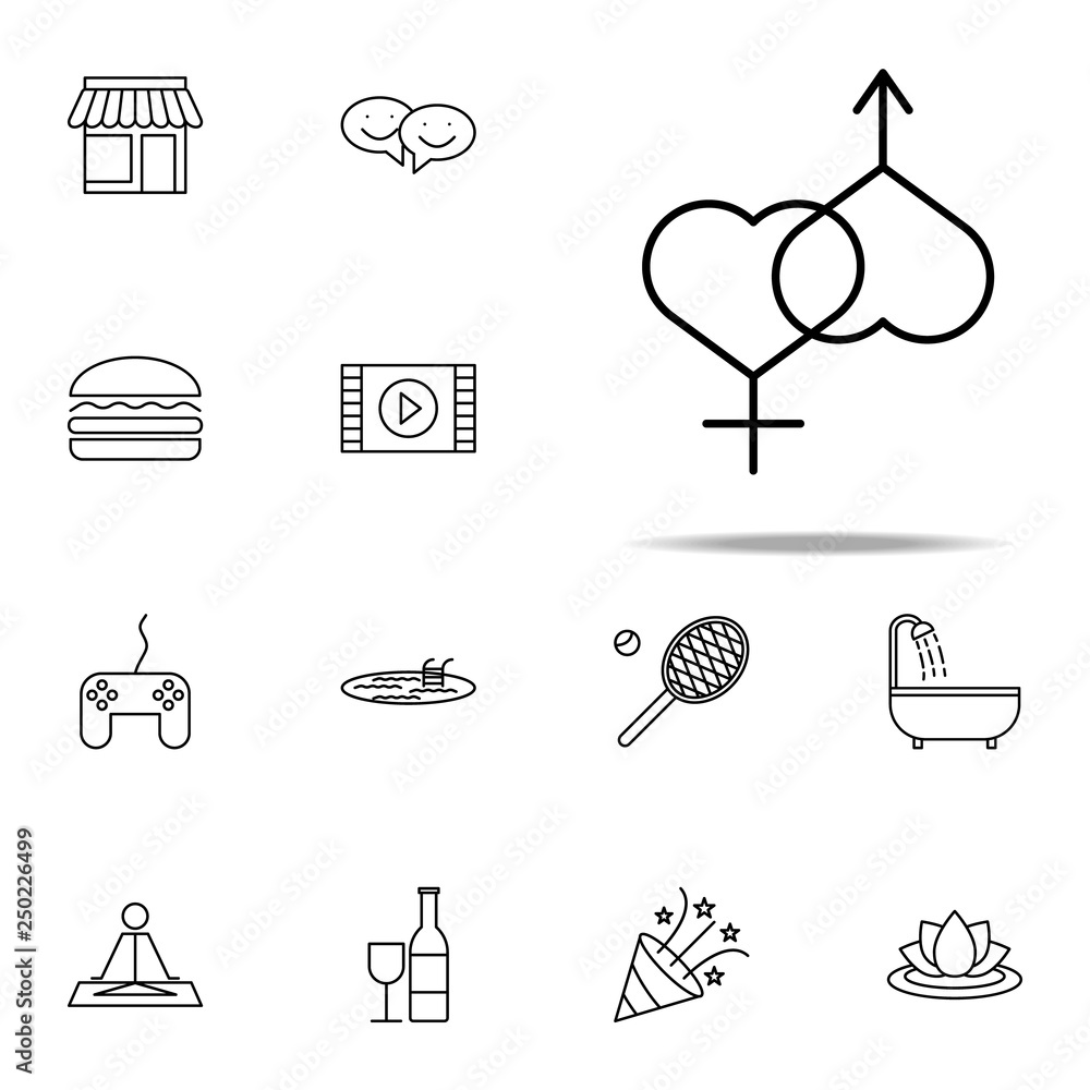 Poster relaxation in relations icon. relaxation icons universal set for web and mobile