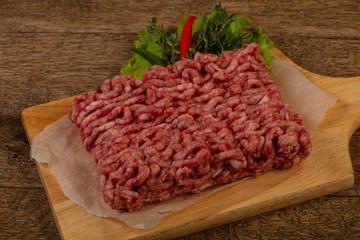 Raw pork minced meat