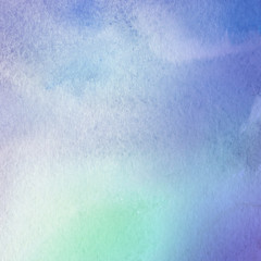 Colorful bright ink and watercolor texture on white paper background. Paint leaks and ombre effects. Hand painted abstract image.