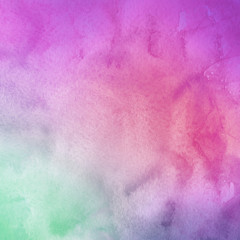 Fototapeta premium Colorful bright ink and watercolor texture on white paper background. Paint leaks and ombre effects. Hand painted abstract image.