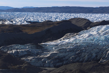 Fototapeta na wymiar Edge of Icecap near Kangerlussuaq