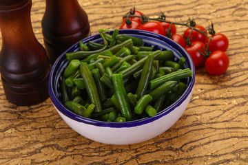 Green beans in the bowl