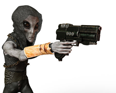 grey alien from the darkness