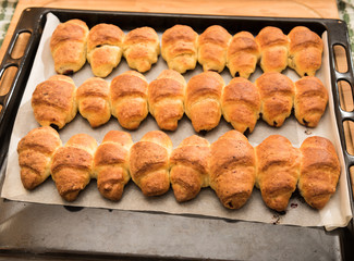 Freshly baked croissants