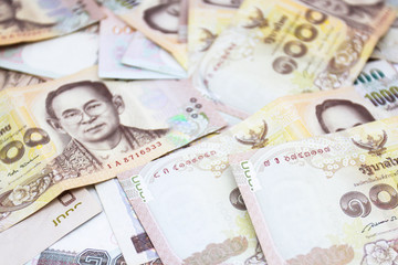 Thousand Thai banknote money background