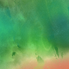 Fototapeta na wymiar Colorful bright ink and watercolor texture on white paper background. Paint leaks and ombre effects. Hand painted abstract image.