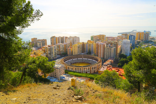 Plaza de torros bullring at the coast