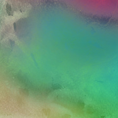 Colorful bright ink and watercolor texture on white paper background. Paint leaks and ombre effects. Hand painted abstract image.