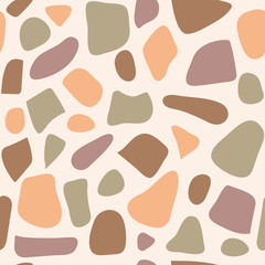 Terrazzo seamless pattern. Pattern ideal for wrapping paper, wallpaper, terrazzo flooring. Colorful vector illustration. EPS10