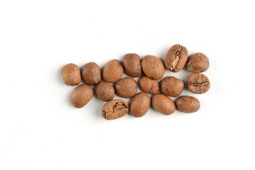 Coffee beans with different types of roast