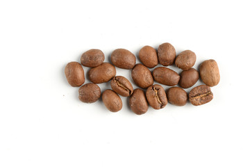 Coffee beans with different types of roast