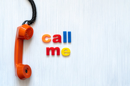 Phone handle and words CALL ME