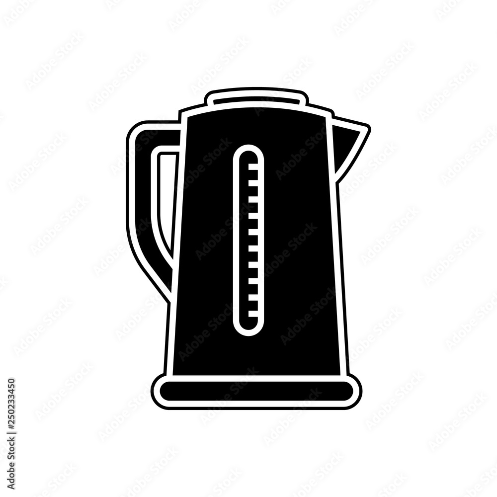 Poster electric kettle icon. element of appliances for mobile concept and web apps icon. glyph, flat icon f
