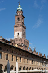 Fototapeta premium Vigevano, italy: the historic Piazza Ducale