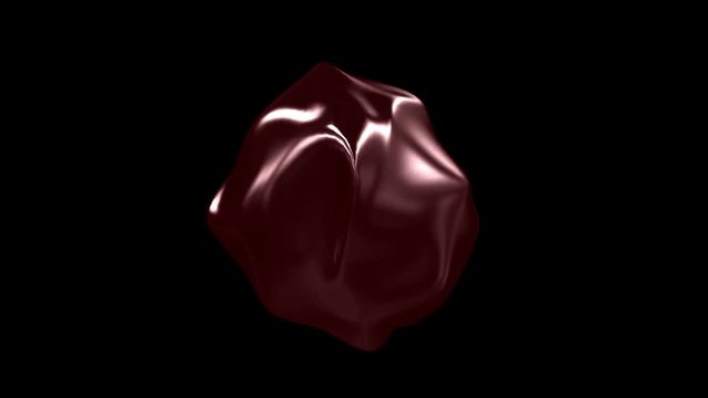 wavy surface on sphere, metamorphosis of amorphous shape