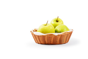 green apple on a white background