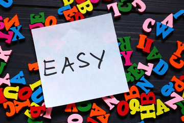 Many letters and word easy