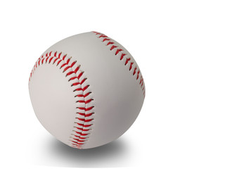 baseball on white background. (clipping path)