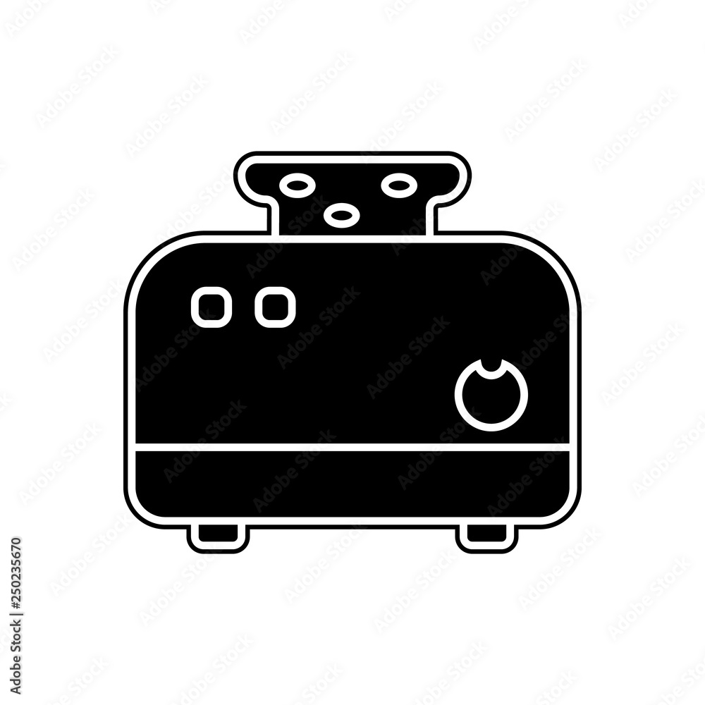 Aufkleber toaster icon. element of appliances for mobile concept and web apps icon. glyph, flat icon for websi