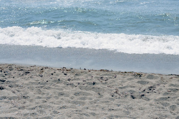 The beach and the sea. Waves. Relaxation. Travels