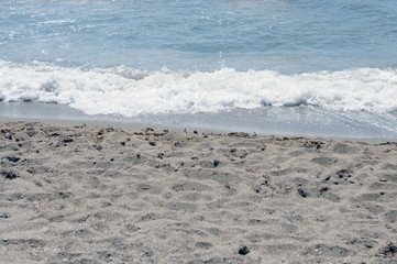 The beach and the sea. Waves. Relaxation. Travels