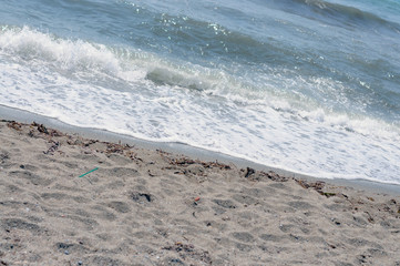 The beach and the sea. Waves. Relaxation. Travels