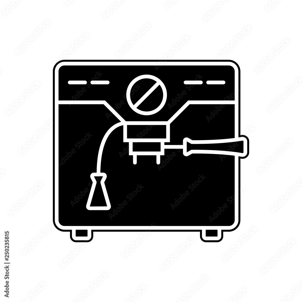 Poster coffee maker icon. element of appliances for mobile concept and web apps icon. glyph, flat icon for 
