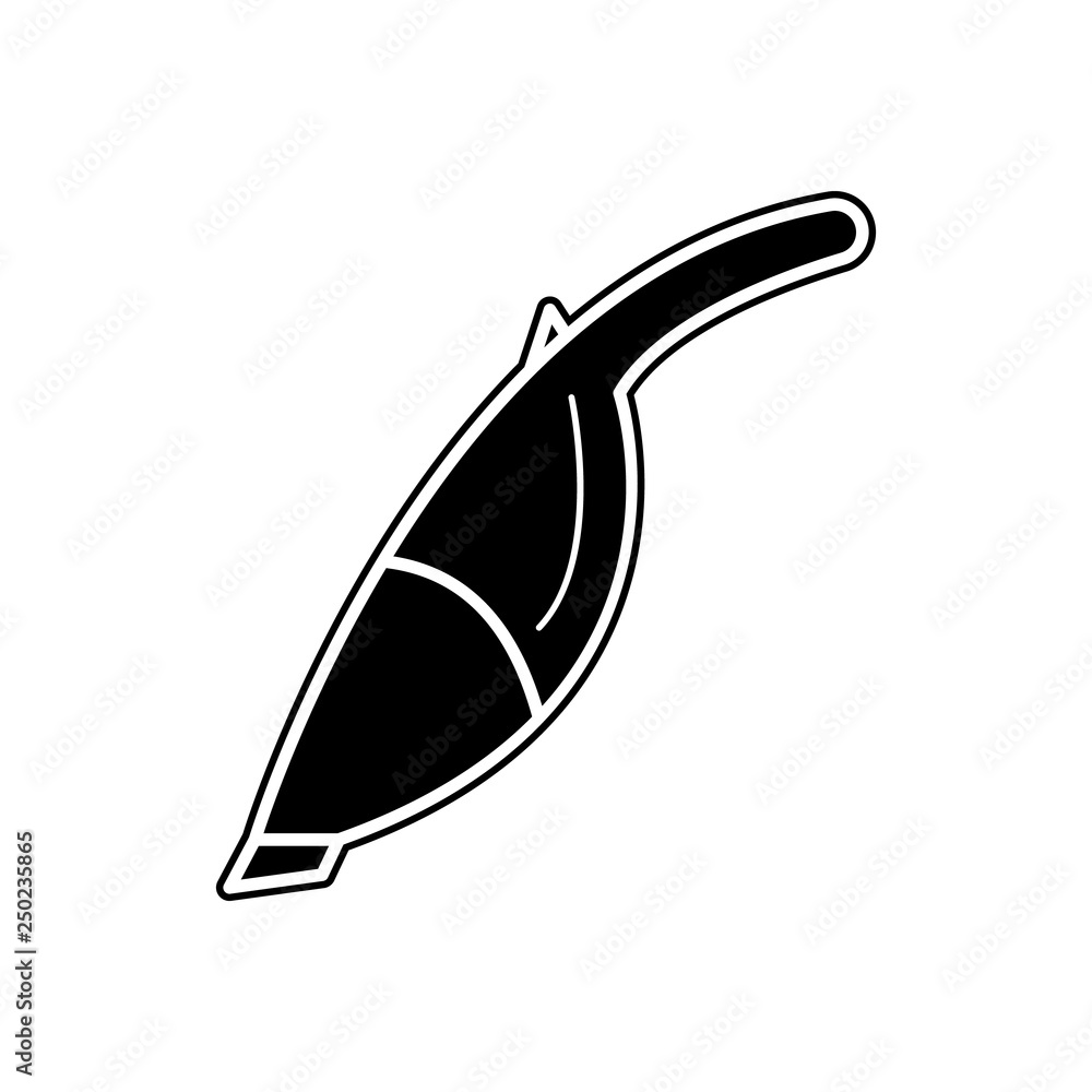 Poster manual vacuum cleaner icon. element of appliances for mobile concept and web apps icon. glyph, flat 