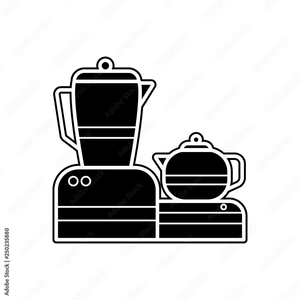 Poster electric kettle icon. element of appliances for mobile concept and web apps icon. glyph, flat icon f