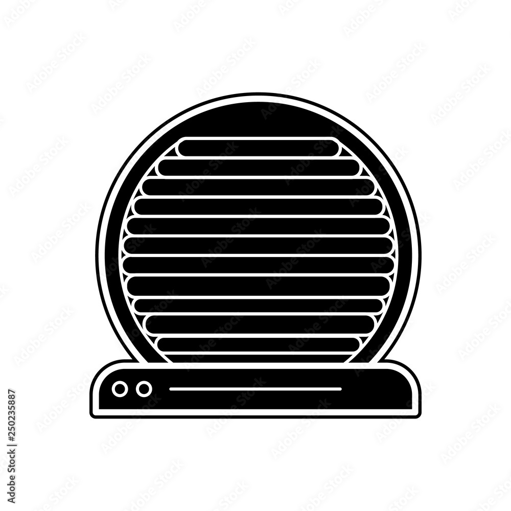Poster electric heater icon. element of appliances for mobile concept and web apps icon. glyph, flat icon f