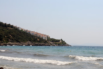 The beach and the sea. Waves. Relaxation. Travels