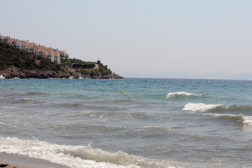 The beach and the sea. Waves. Relaxation. Travels