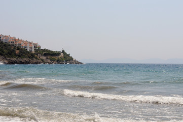 The beach and the sea. Waves. Relaxation. Travels