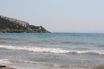 The beach and the sea. Waves. Relaxation. Travels