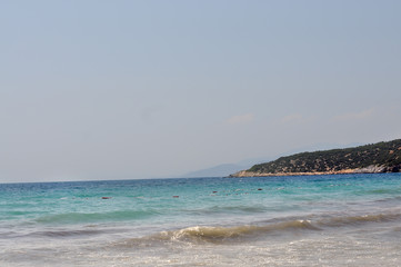 The beach and the sea. Waves. Relaxation. Travels