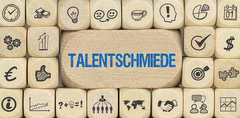 Talentschmiede / Würfel mit Symbole