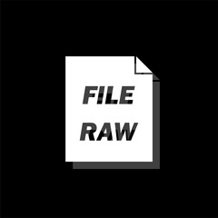 Raw icon flat