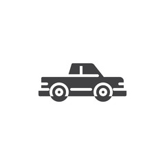 Pickup truck vector icon. filled flat sign for mobile concept and web design. Pickup car simple glyph icon. Symbol, logo illustration. Pixel perfect vector graphics