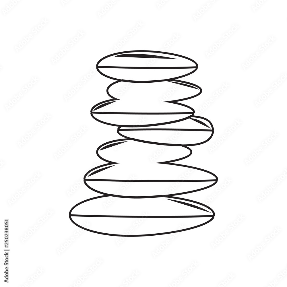 Poster abstract meditation spa stone icon. element of barber for mobile concept and web apps icon. outline,