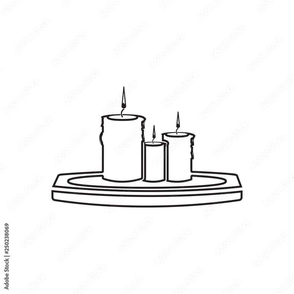 Poster spa salon candles glyph icon. element of barber for mobile concept and web apps icon. outline, thin 