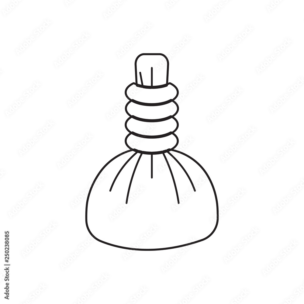 Poster spa hot compress icon. element of barber for mobile concept and web apps icon. outline, thin line ic