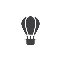 Hot Air Balloon vector icon. filled flat sign for mobile concept and web design. Air balloon simple glyph icon. Dropshipping symbol, logo illustration. Pixel perfect vector graphics