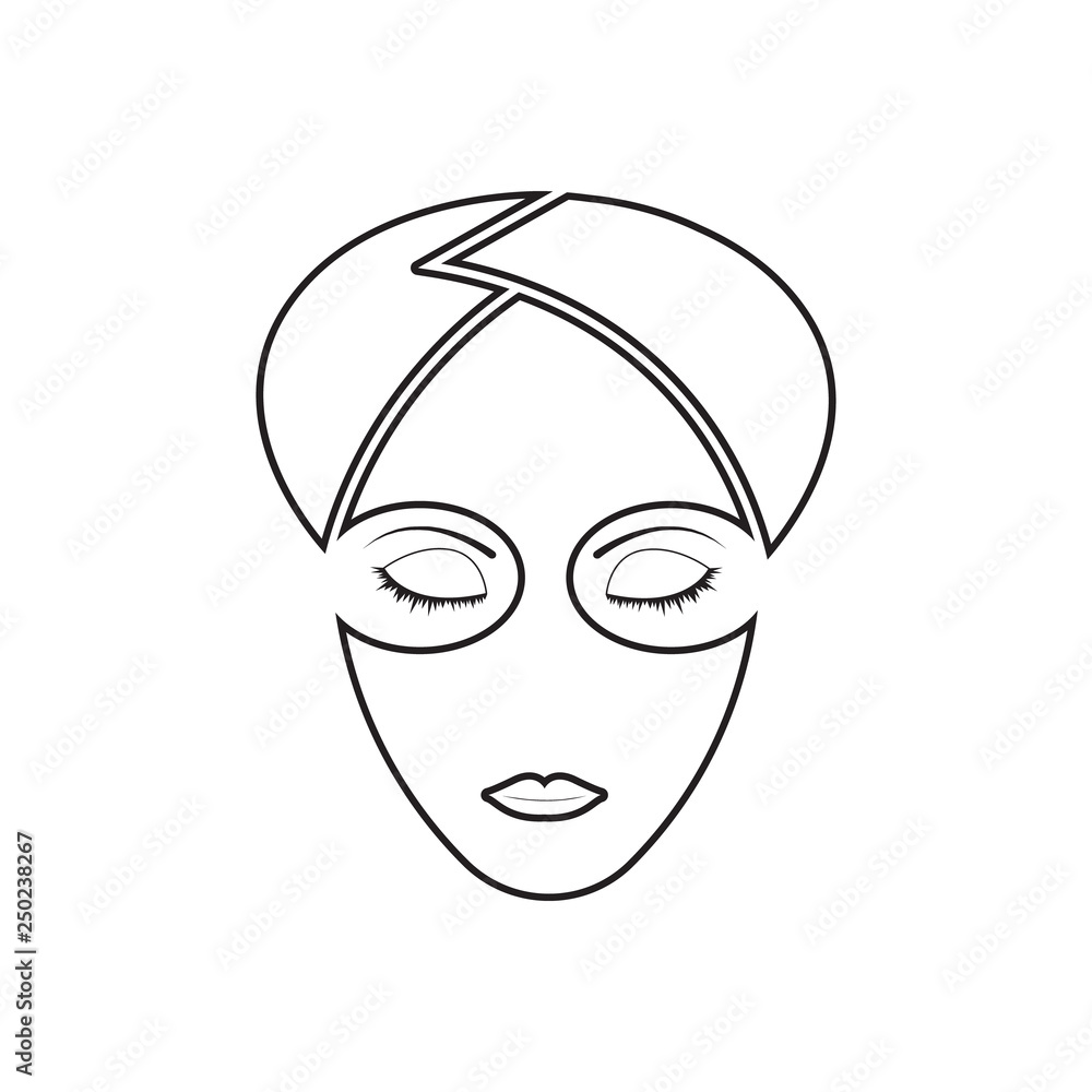 Poster facial mask icon. element of barber for mobile concept and web apps icon. outline, thin line icon fo