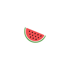 watermelon fruit icon logo