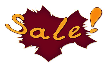 Sale on red background