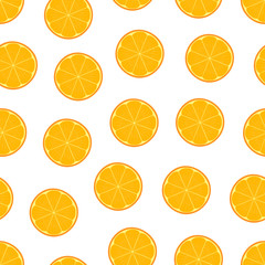 Obraz premium Orange seamless pattern vector.