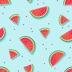 Watermeloen segmenten vector patroon.