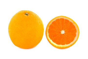 orange fruit isolated on white background