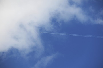 空、飛行機雲